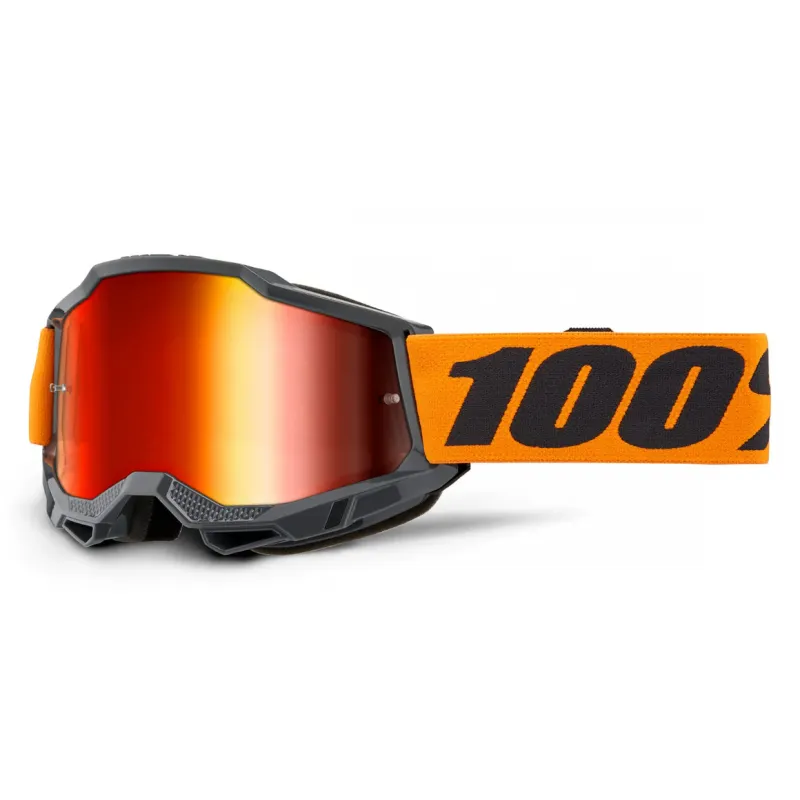 Cumpără online Ochelari motocross 100% ACCURI2 ORANGE- MIRROR RED